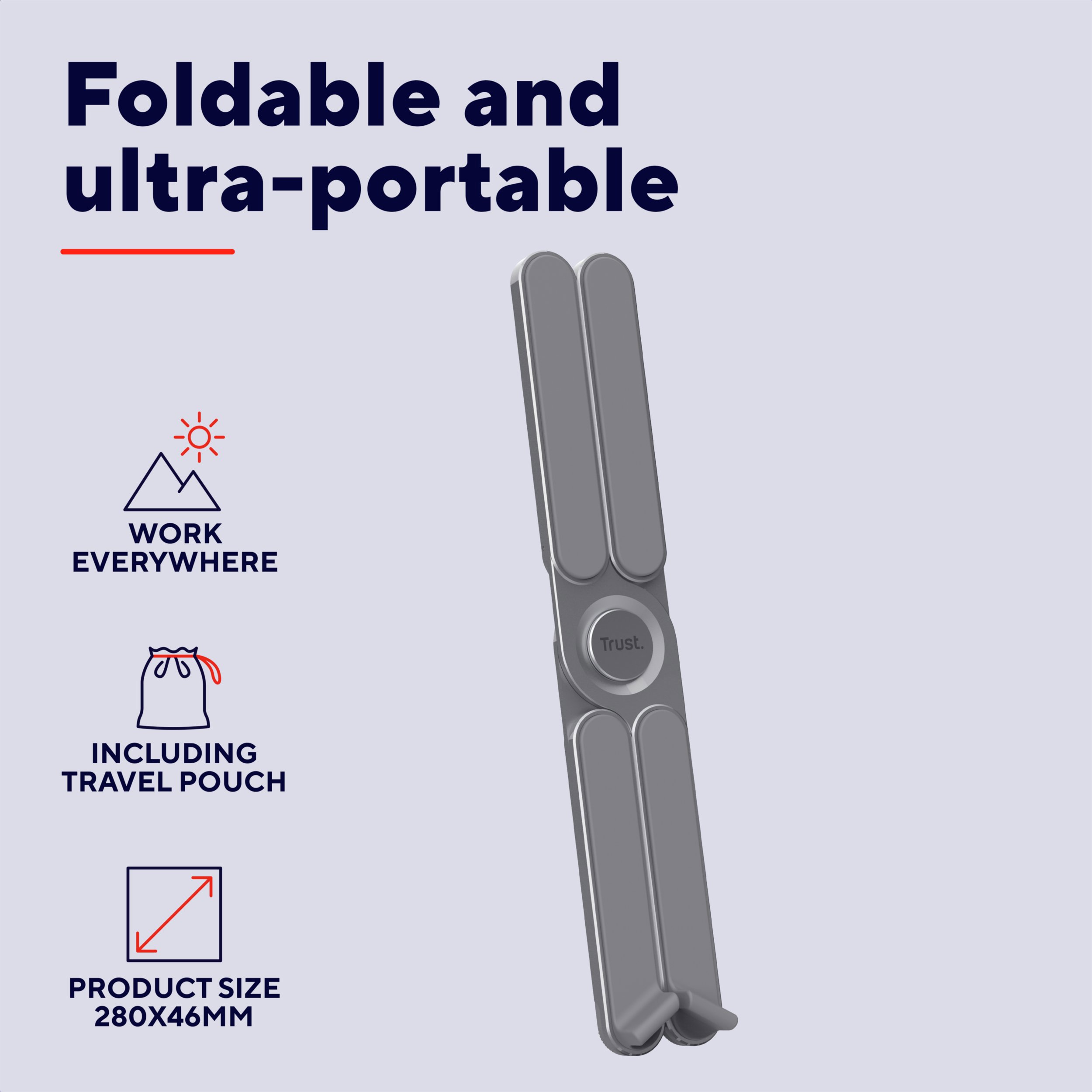 Stojan na notebook Trust MACY Foldable Metal Laptop Stand