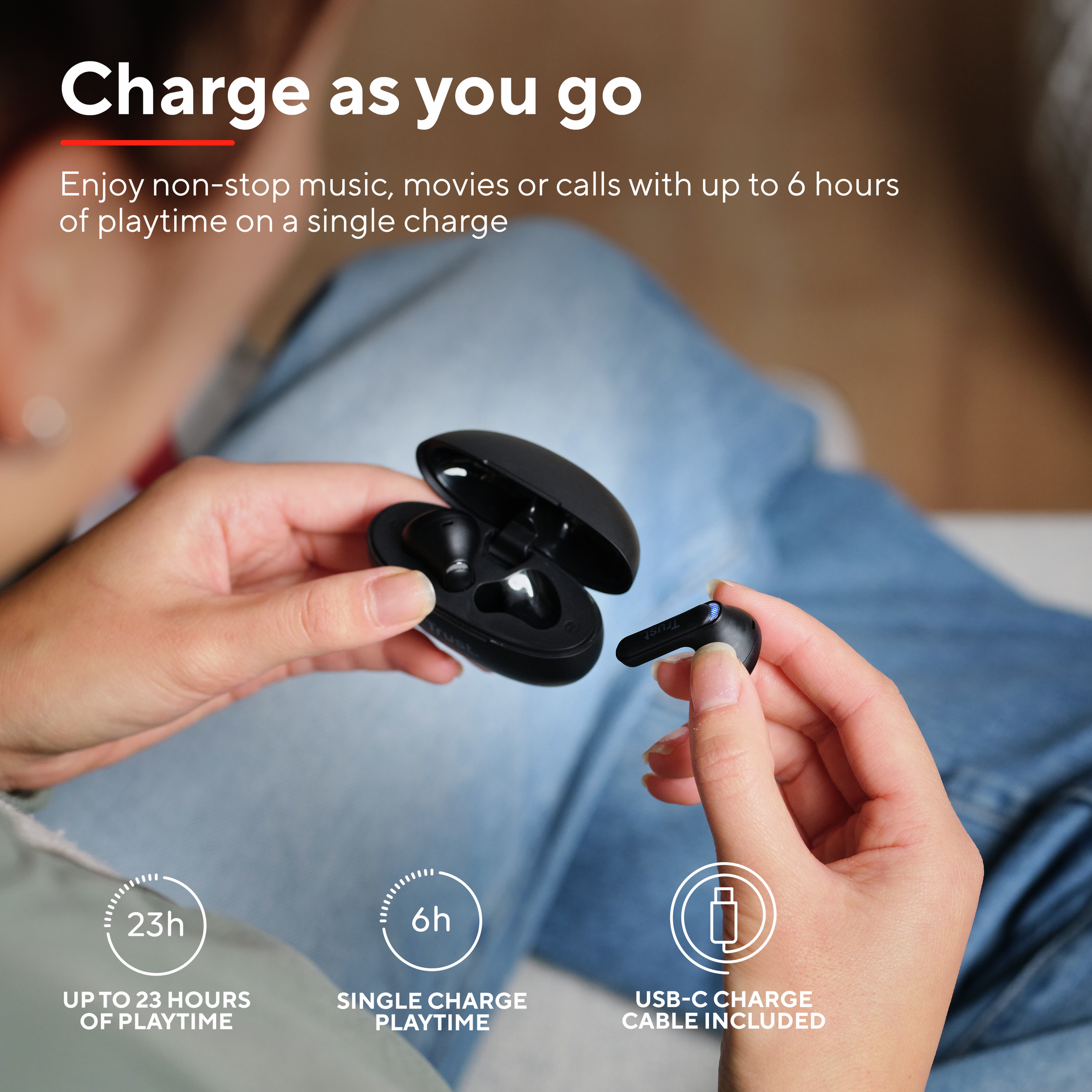Trust YAVI ENC wireless earphones