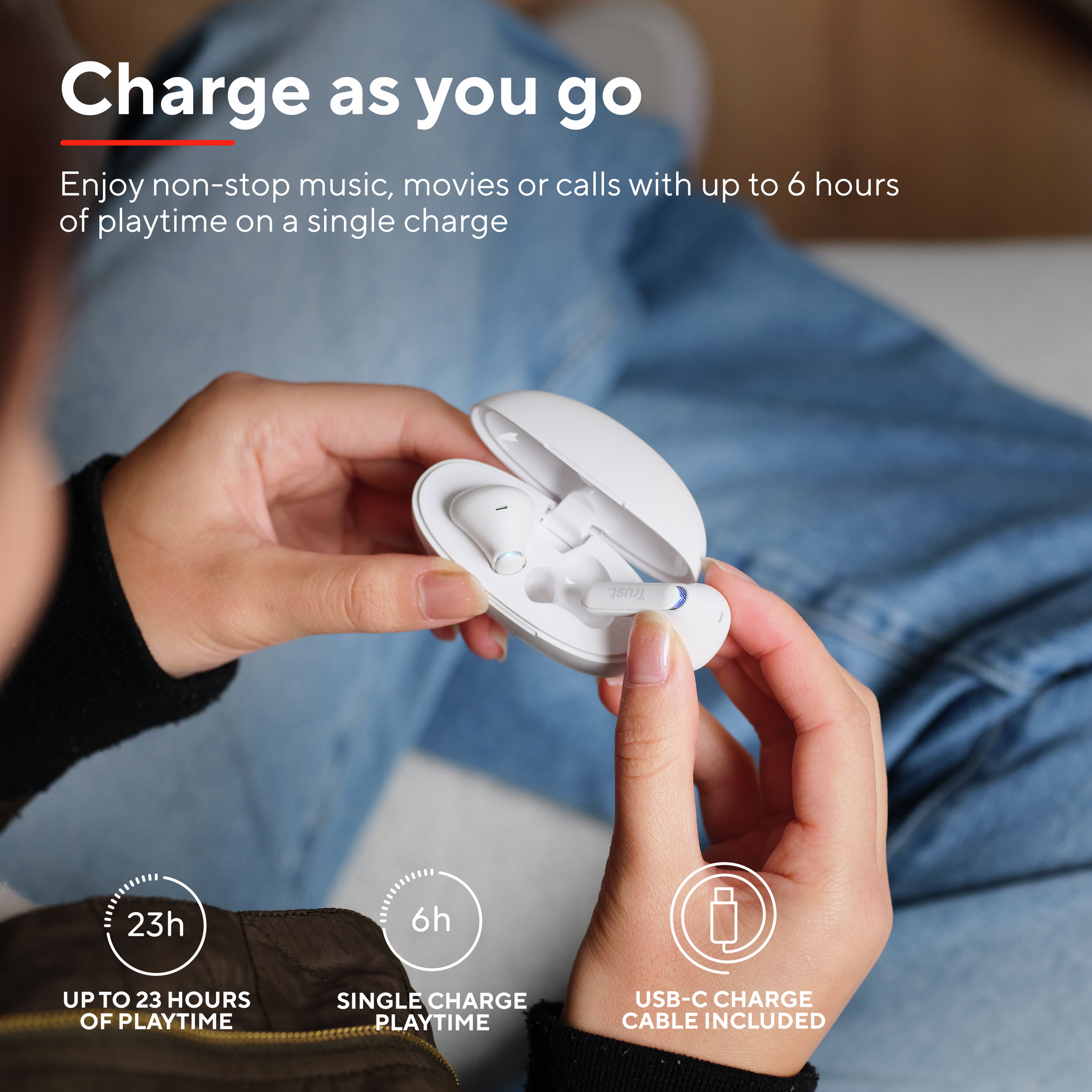 Trust YAVI ENC wireless earphones