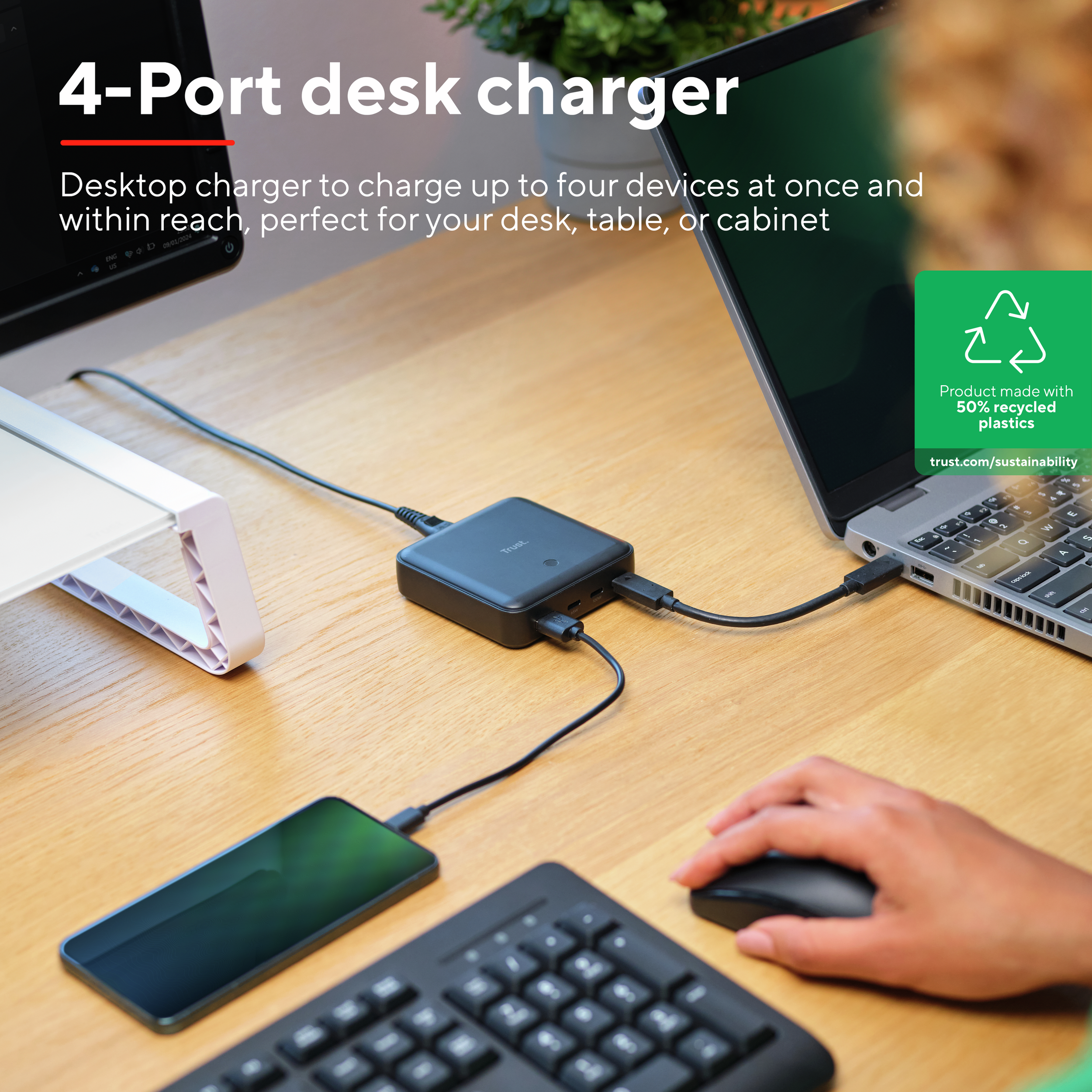 Trust MAXO 100W 4-PORT USB-C mains charger
