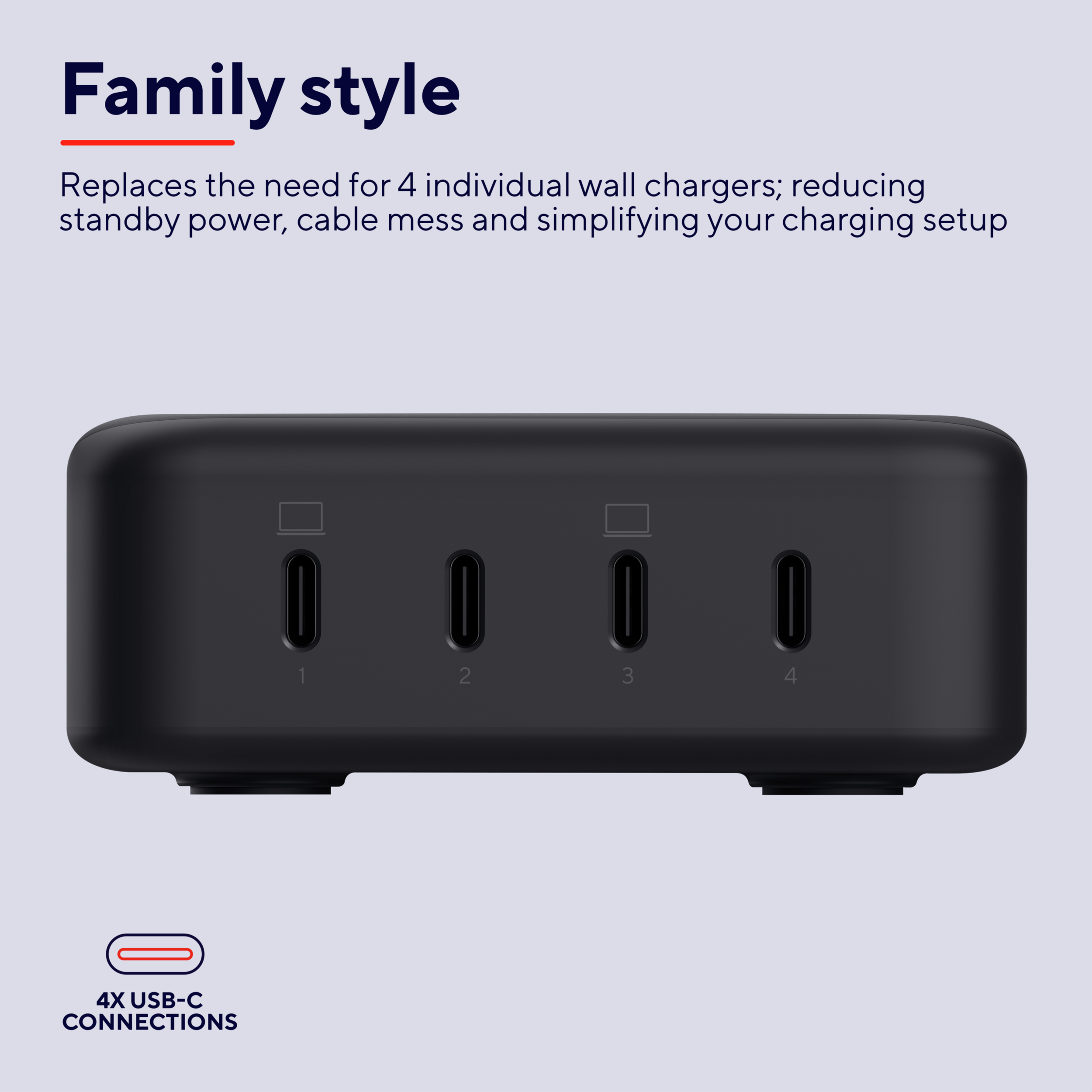 Nabíječka do sítě Trust MAXO 240W 4-PORT USB-C