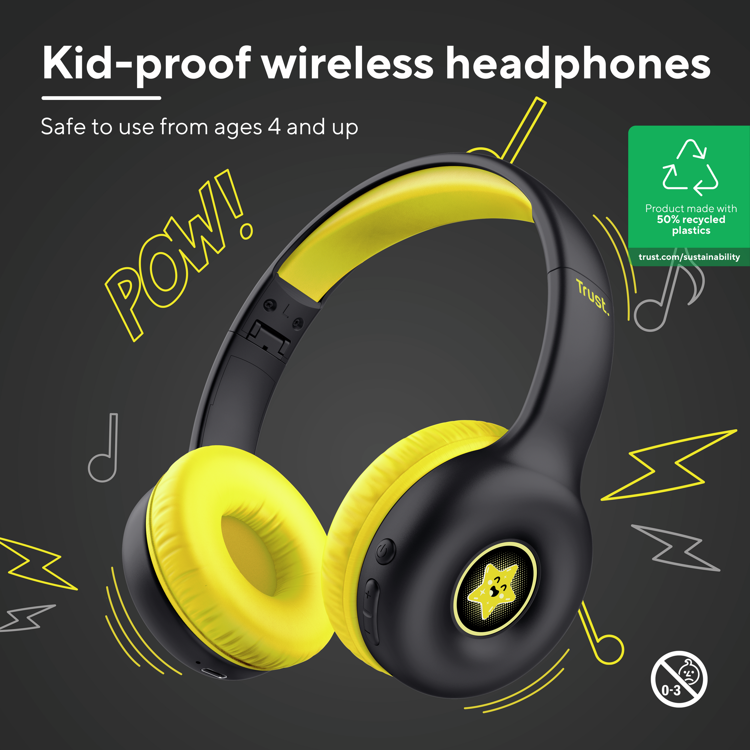 Trust NOUNA Wireless Kids Headphones