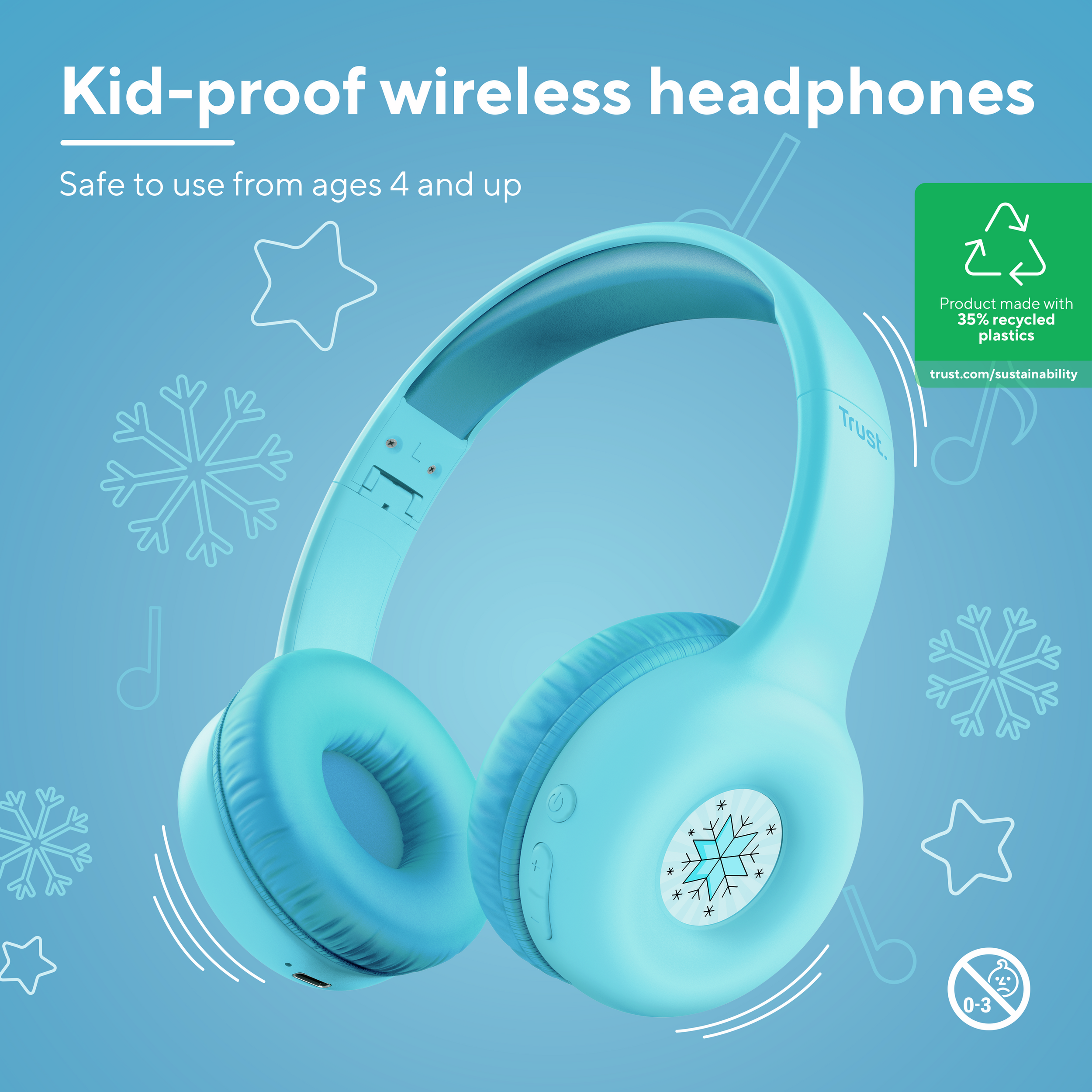 Trust NOUNA Wireless Kids Headphones