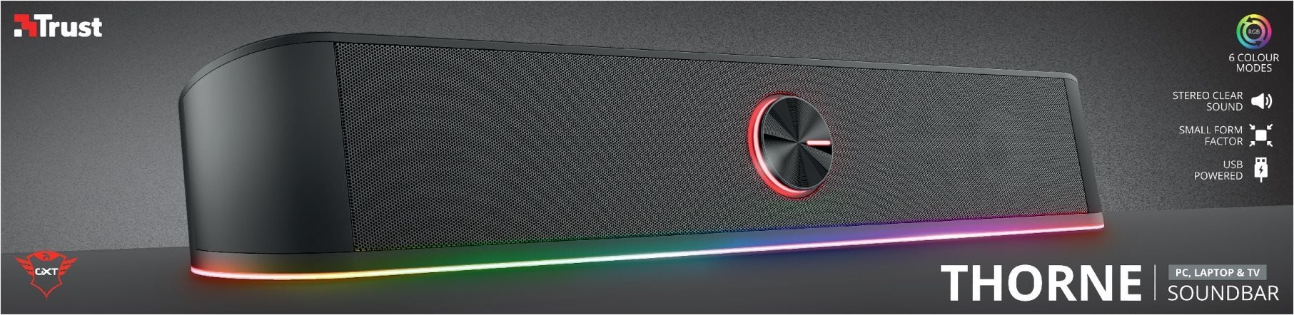 SoundBar Trust GXT 619 Thorne RGB černý