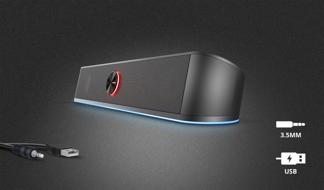 SoundBar Trust GXT 619 Thorne RGB černý