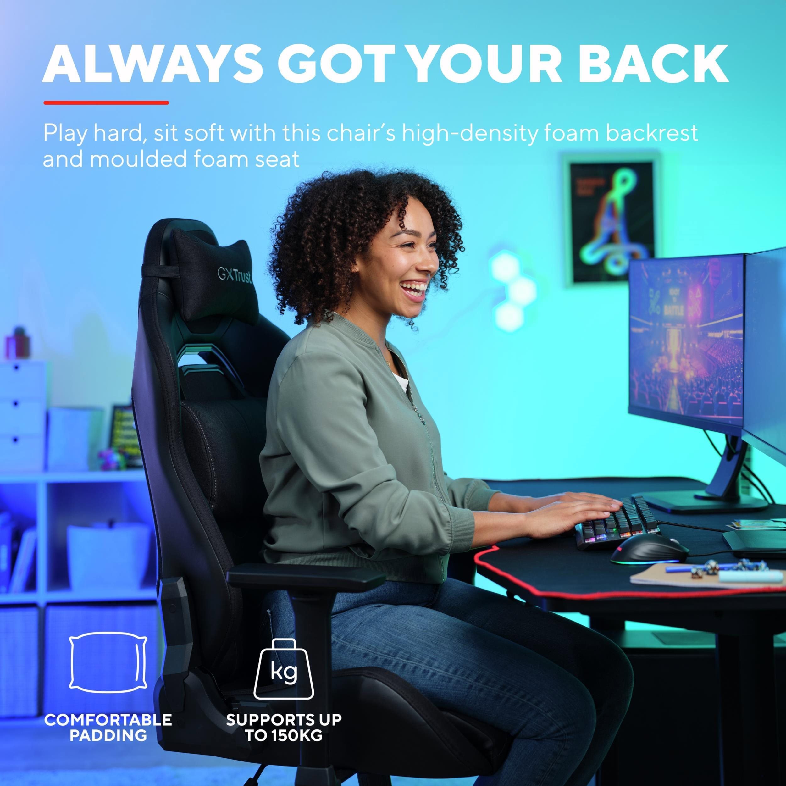 Herní židle Trust GXT714 RUYA ECO Gaming chair, černá