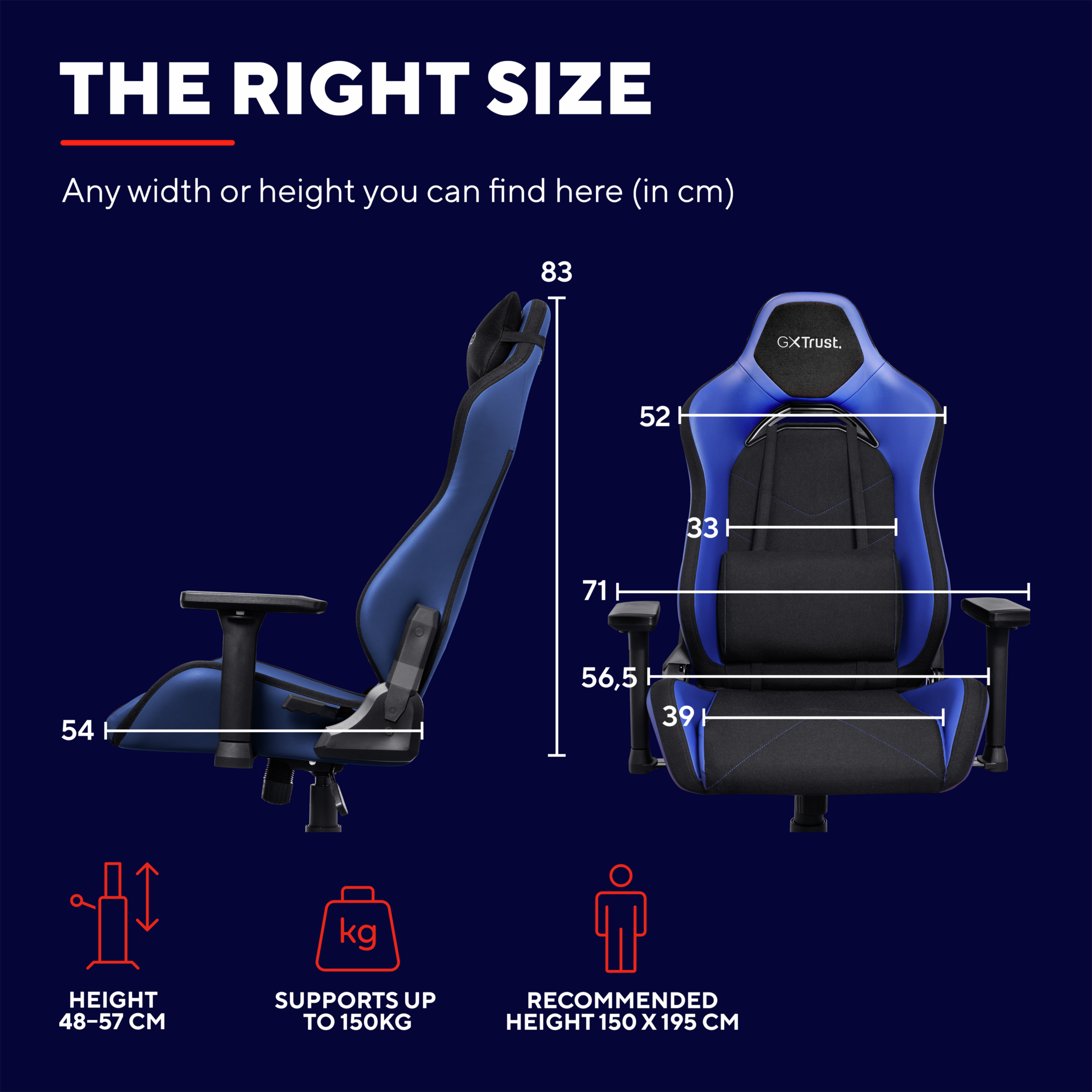 Herní židle Trust GXT714B RUYA ECO Gaming chair, modrá