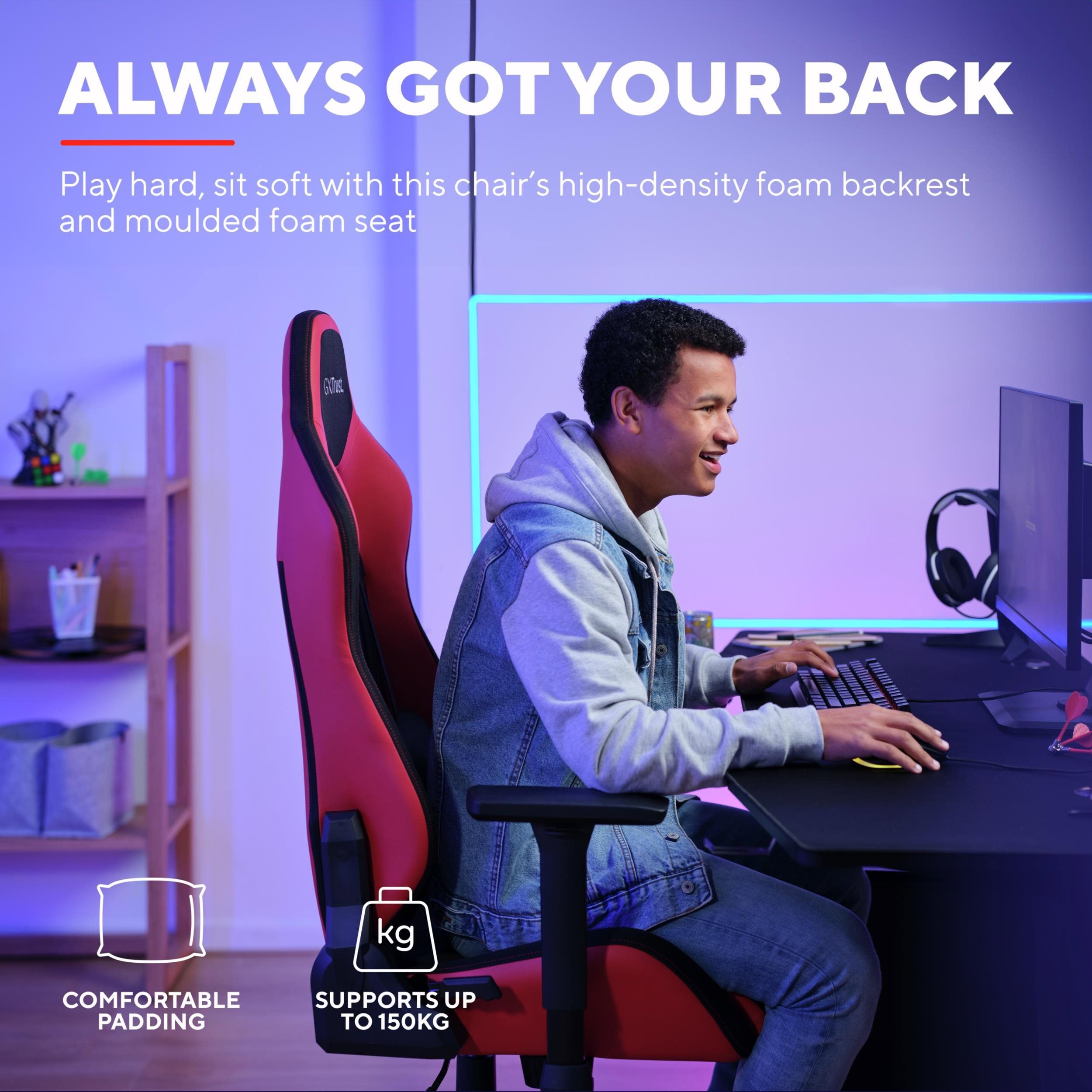 Herní židle Trust GXT714R RUYA ECO Gaming chair, červená
