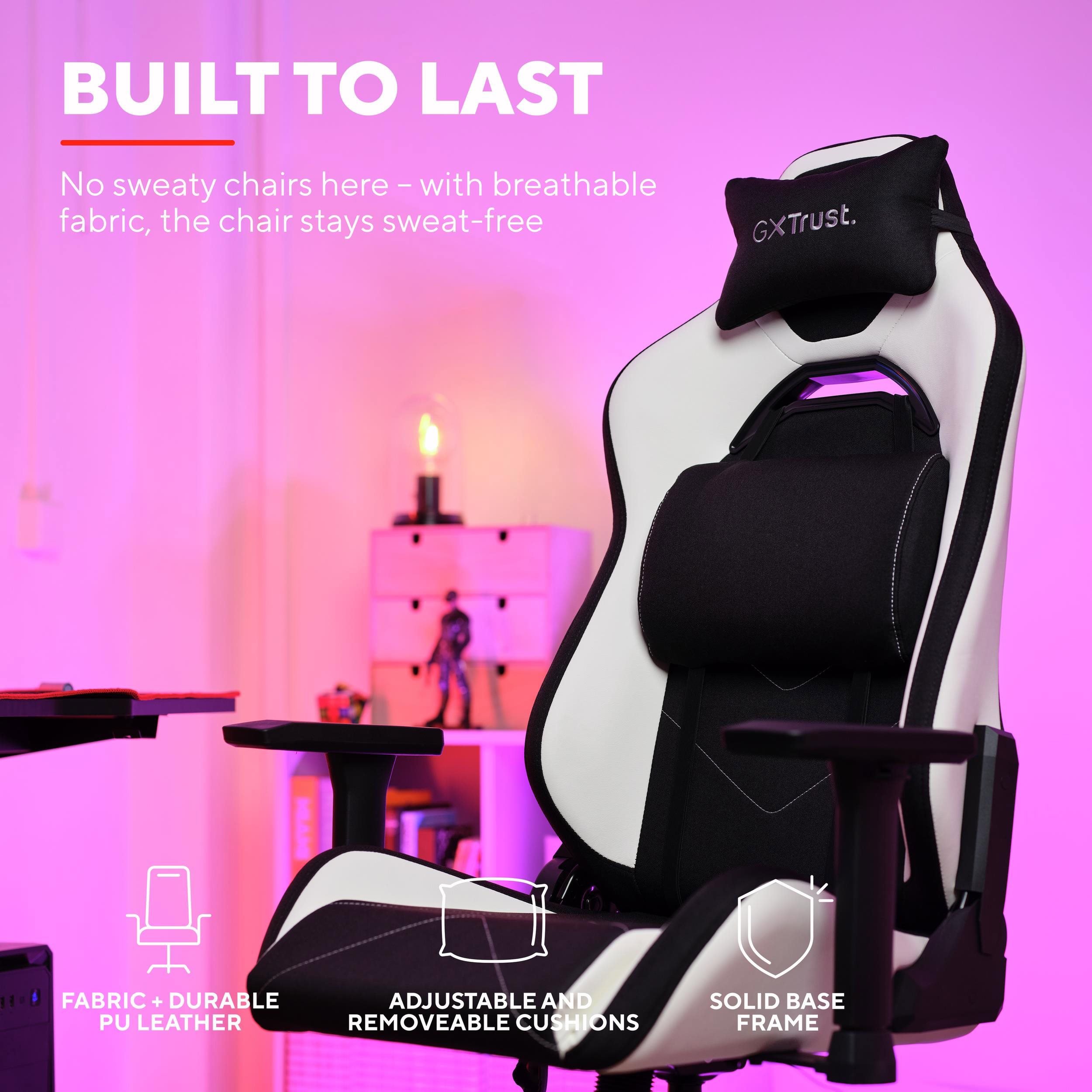 Herní židle Trust GXT714W RUYA ECO Gaming chair, bílá