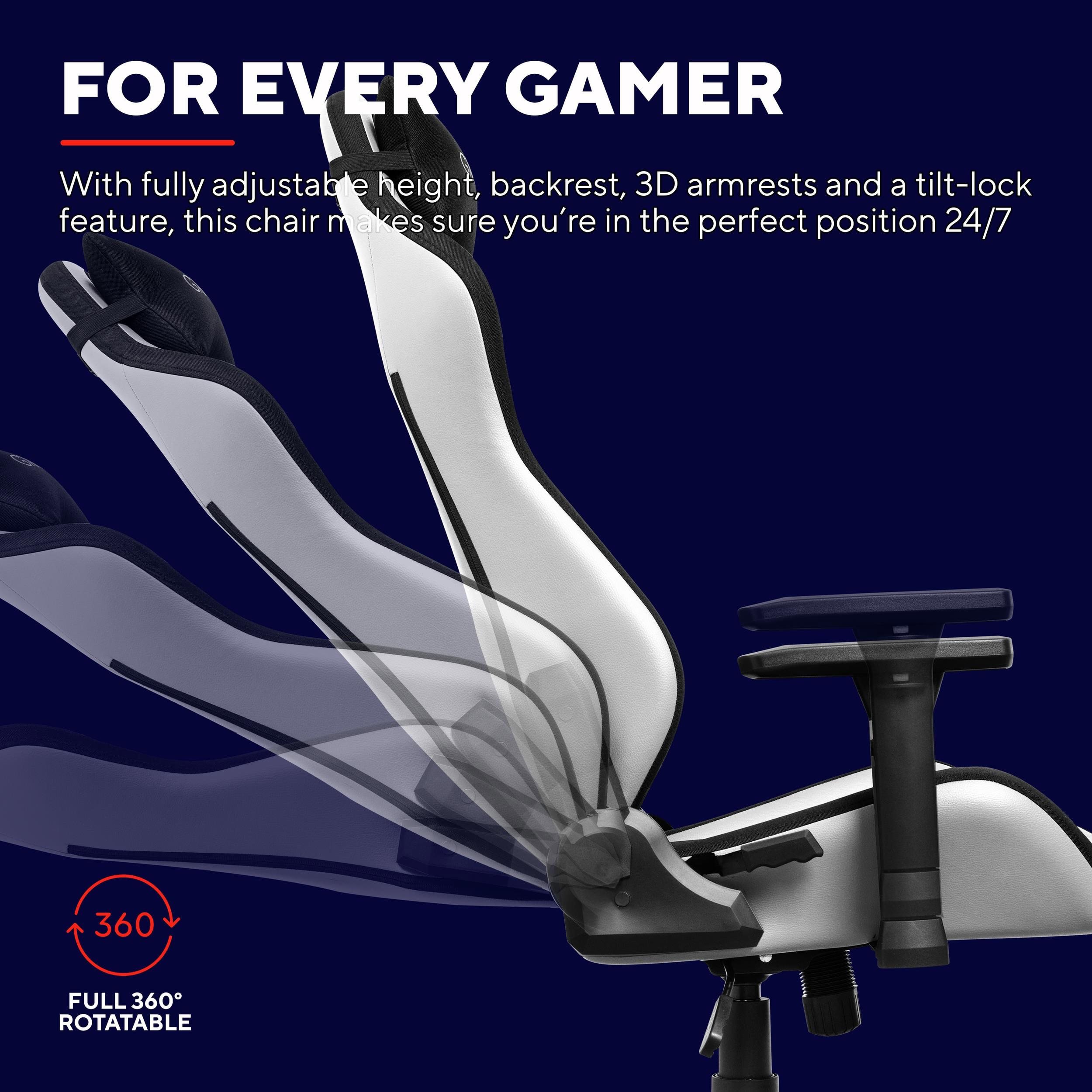 Herní židle Trust GXT714W RUYA ECO Gaming chair, bílá