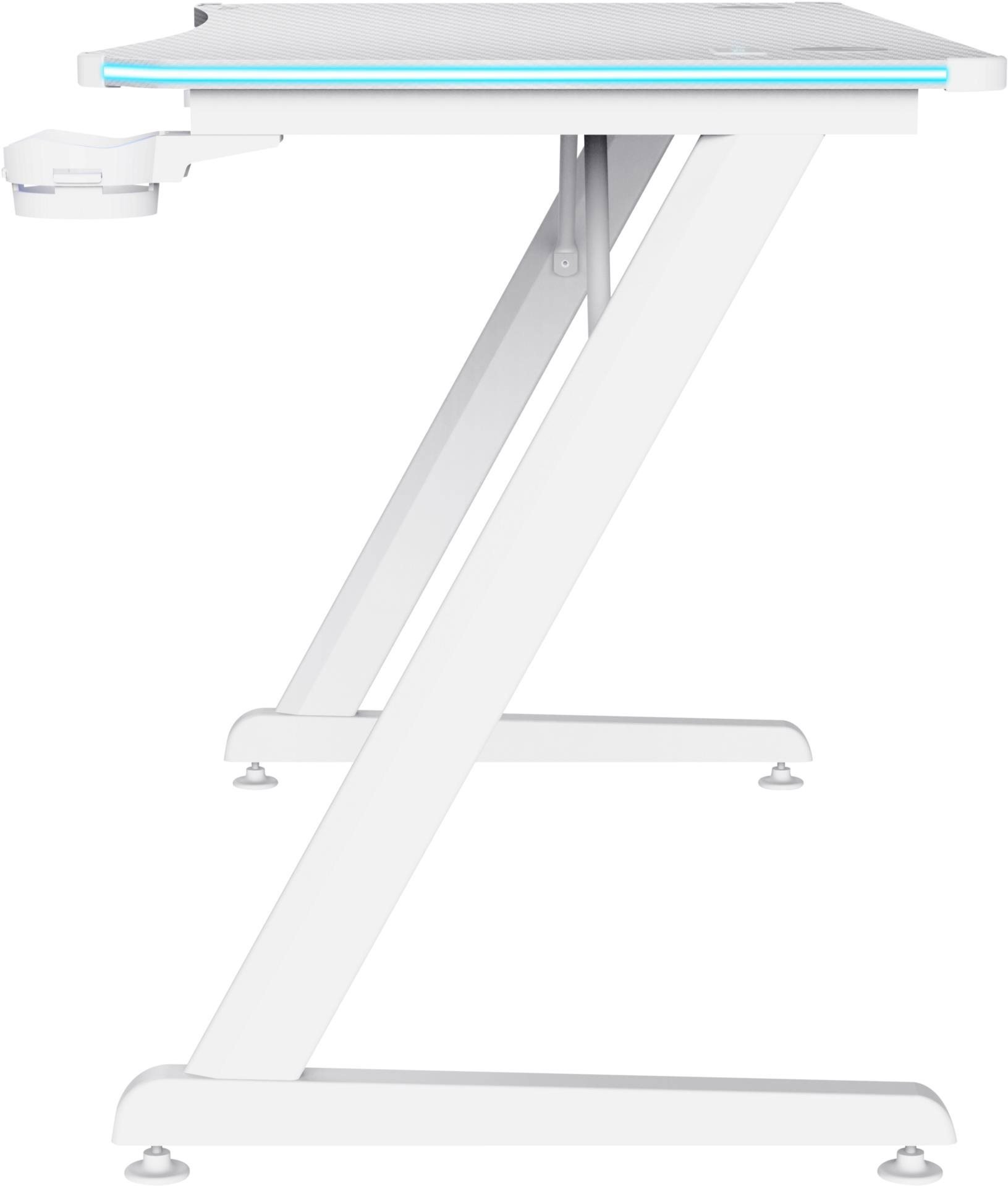 Trust GXT709W Luminus RGB-Gaming-Tisch, weiß