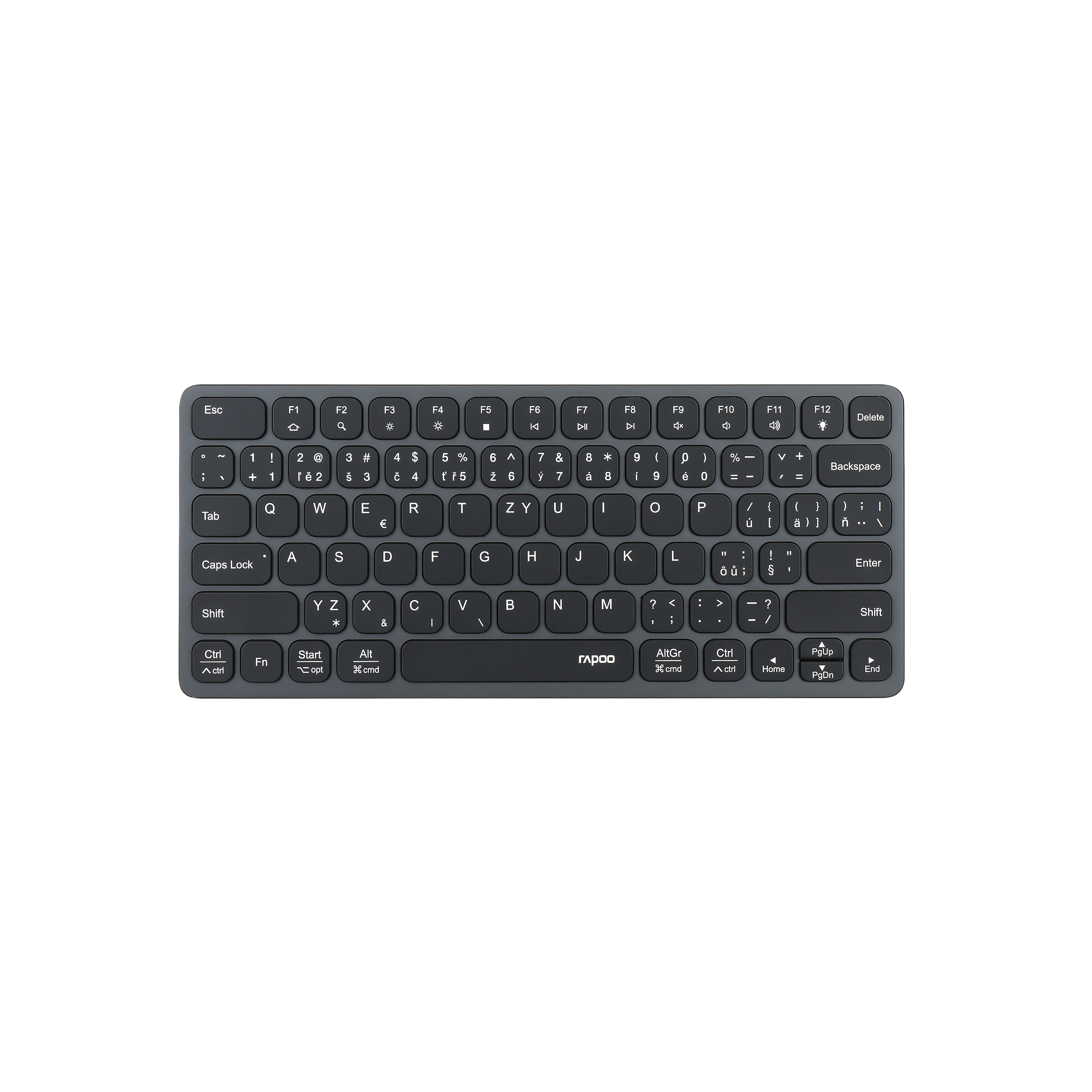 Klávesnice Rapoo UCK-6001 klávesnice s USB-C multiport hubem 8v1 - CZ/SK