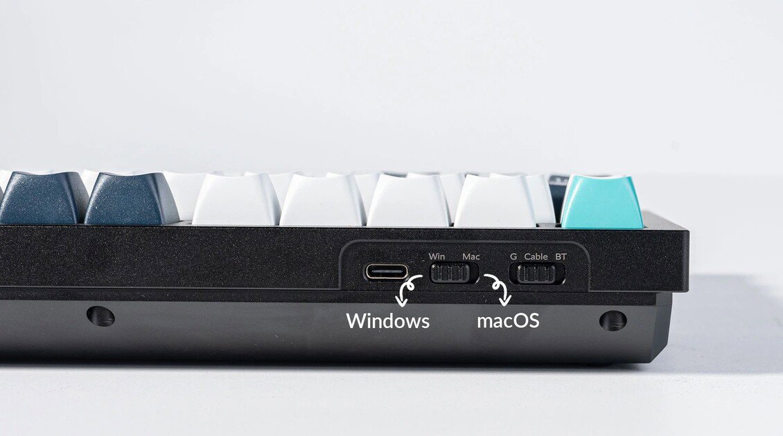 Herní klávesnice Keychron Q6 Max Swappable RGB podsvícení Banana Switch Knob Version - Black, CZ/SK