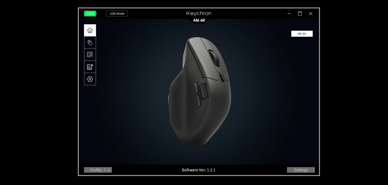 Gaming-Maus Keychron M6 Wireless Mouse - White