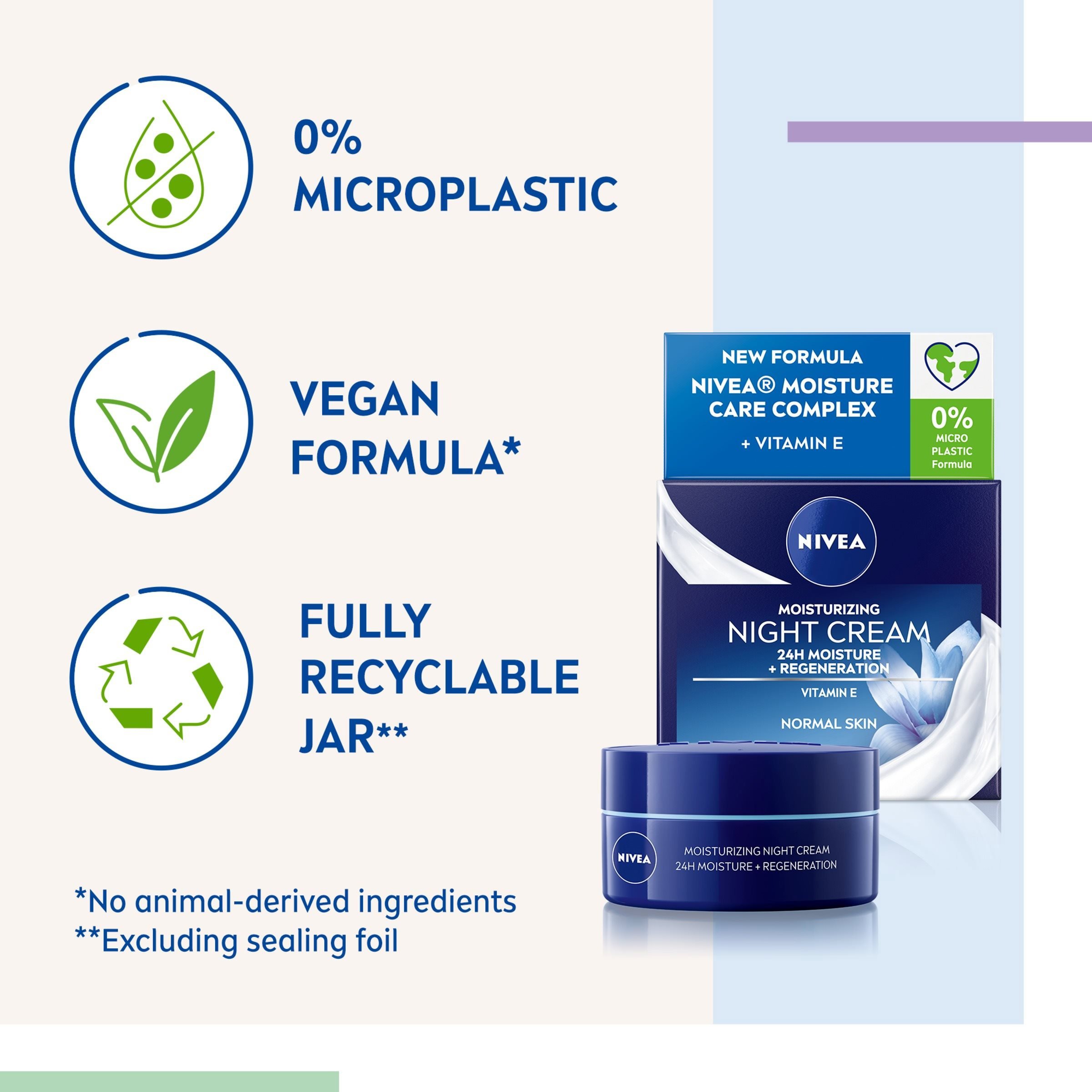 Pleťový krém NIVEA 24H Intensive Hydrating Night Cream Normal Skin 50 ml
