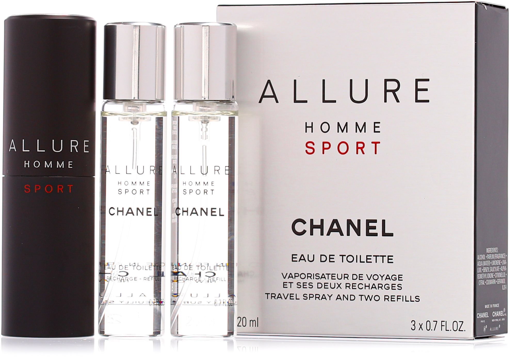 CHANEL ALLURE HOMME SPORT 20ml×3 EDT CHANEL Allure Homme Sport EdT 3 x 20 ml - Eau de Toilette