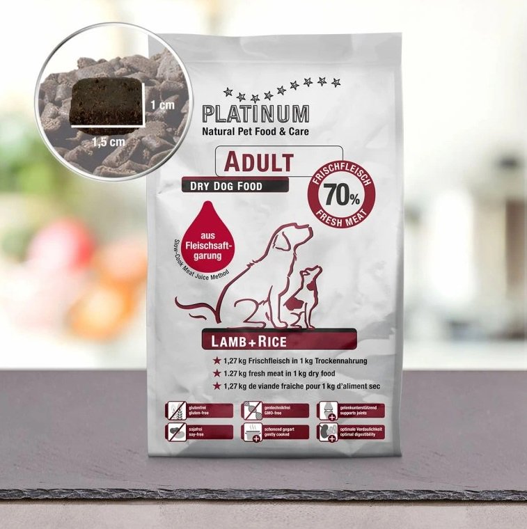 Granule pro psy Platinum natural lamb rice jehněčí s rýží 5 kg