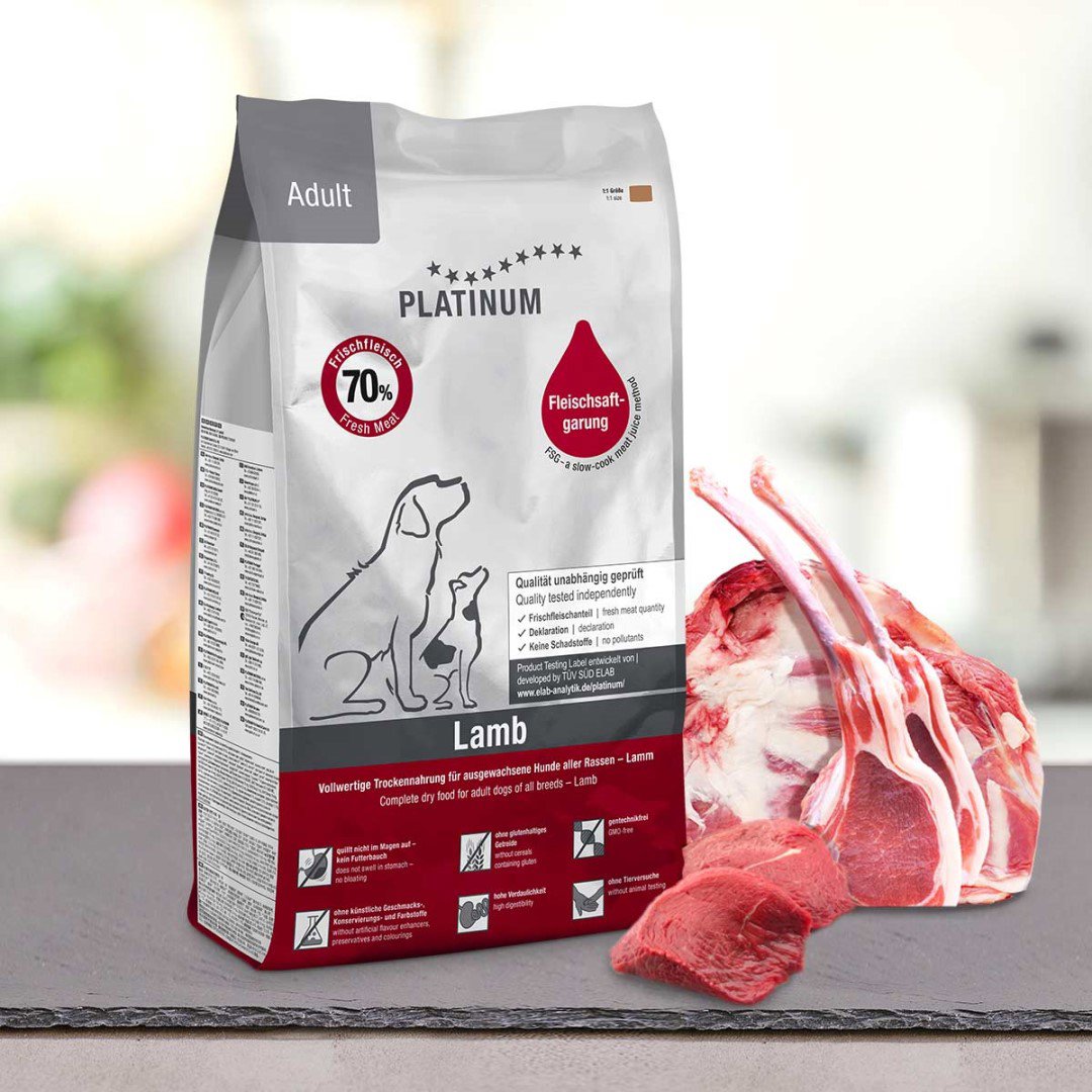 Granule pro psy Platinum natural lamb rice jehněčí s rýží 5 kg
