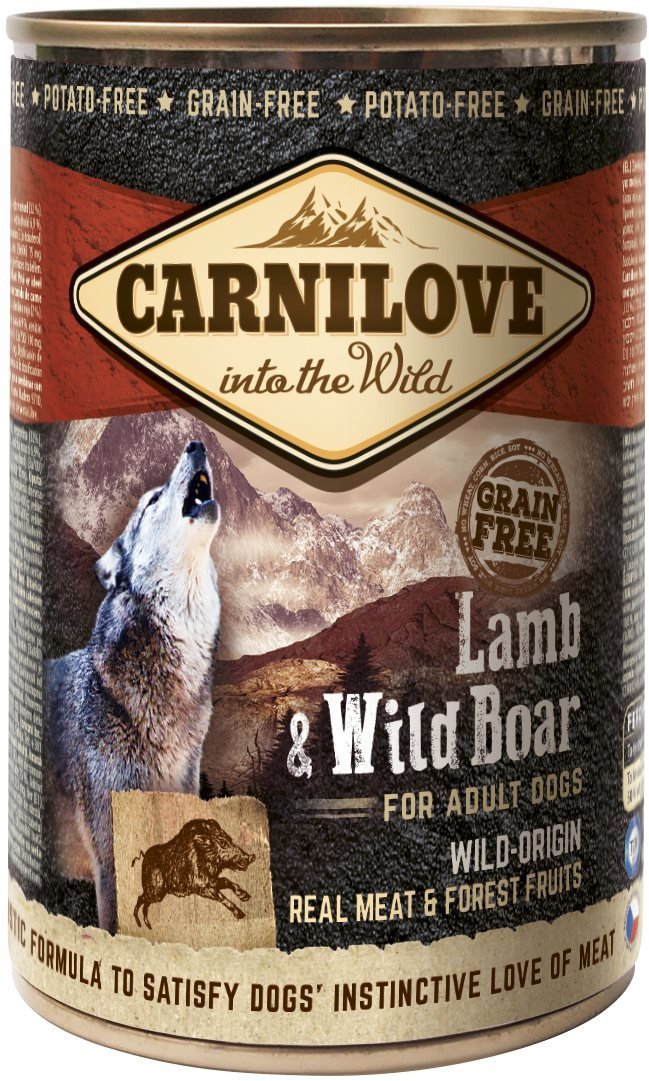Konzerva pro psy Carnilove Wild Meat Jehněčí & Divočák 400 g