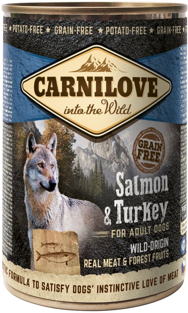 Konzerva pro psy Carnilove Wild Meat Losos & Krocan 400 g