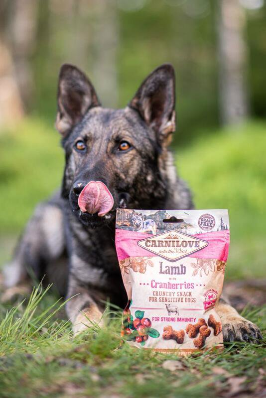 Pamlsky pro psy Carnilove Dog Crunchy Snack Lamb with Cranberries with Fresh Meat 200 g