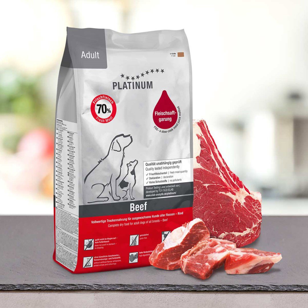 Granule pro psy Platinum natural beef potatoes hovězí s bramborem 1,5 kg