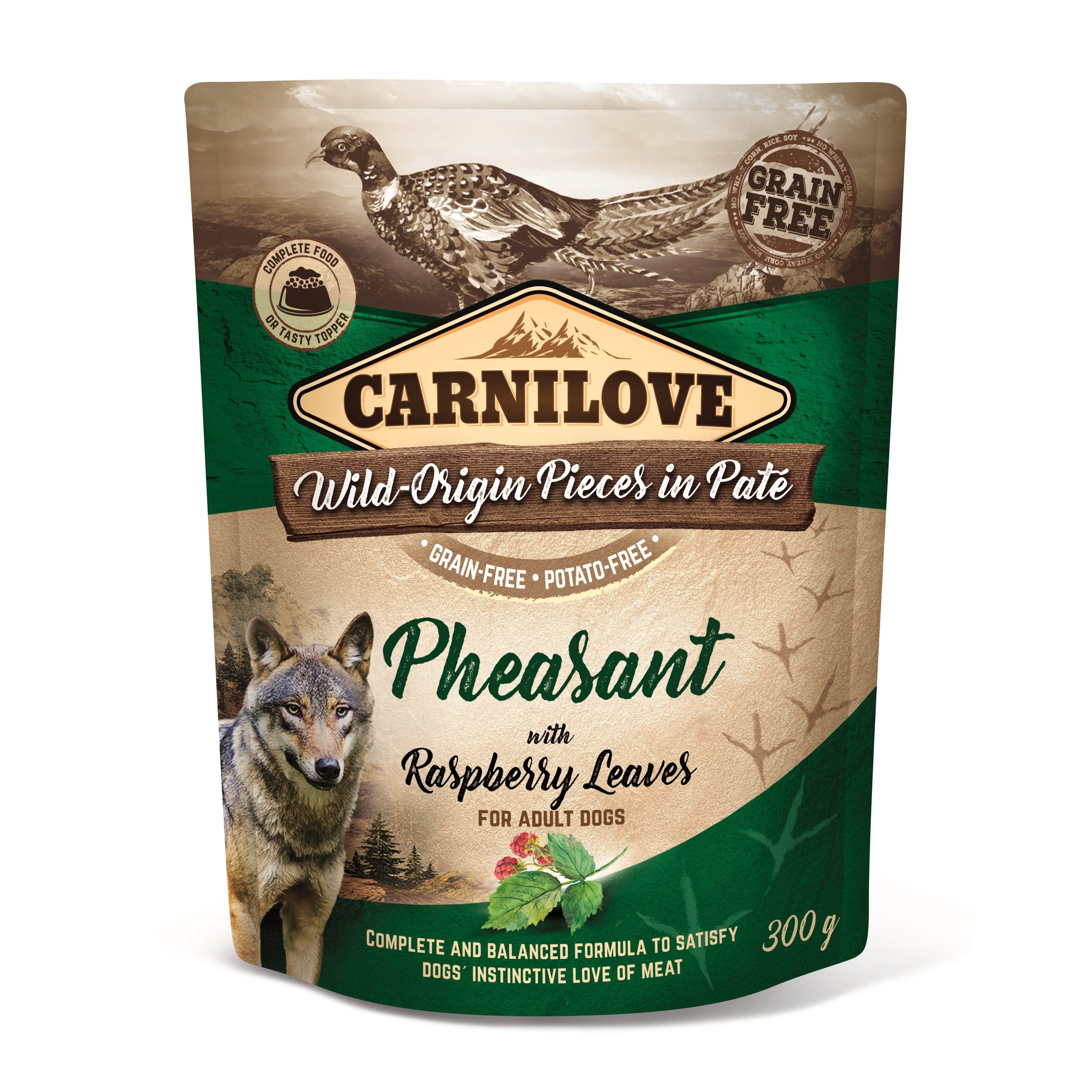 Kapsička pro psy Carnilove Dog Pouch Paté Pheasant with Raspberry Leaves 300 g