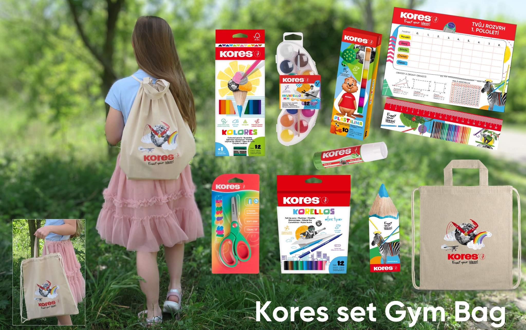 Školní set KORES Gym Bag