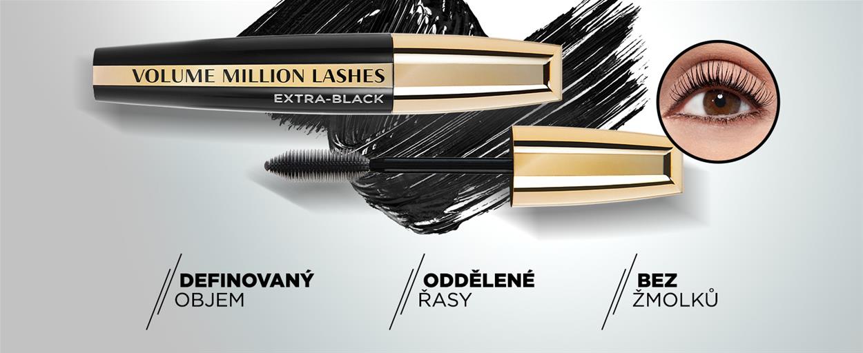 Řasenka L'ORÉAL PARIS Volume Million Lashes Mascara Extra Black 10,7 ml