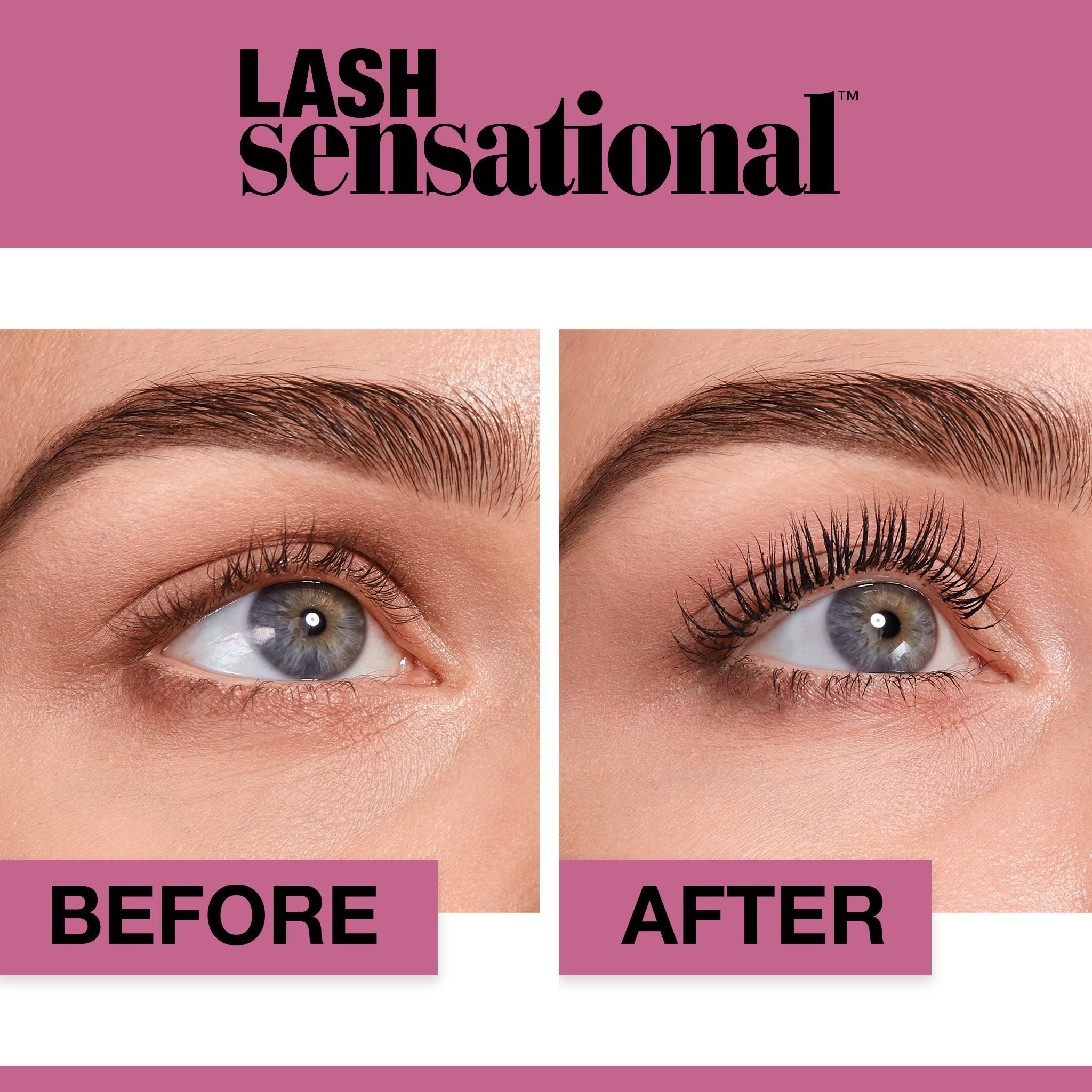 Řasenka MAYBELLINE NEW YORK Lash Sensational Waterproof Mascara Black 9,5 ml