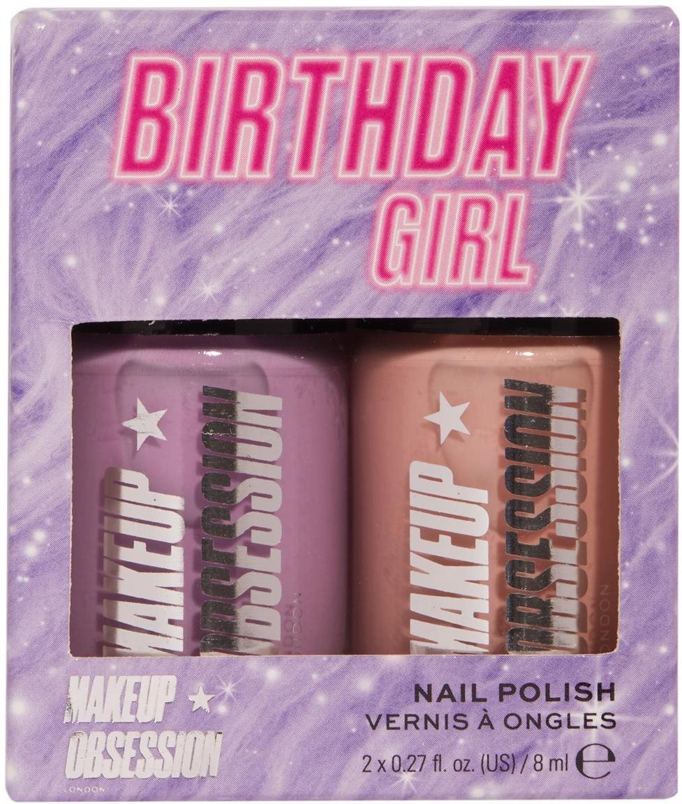 Dárková kosmetická sada MAKEUP OBSESSION Birthday Girl Nail Duo