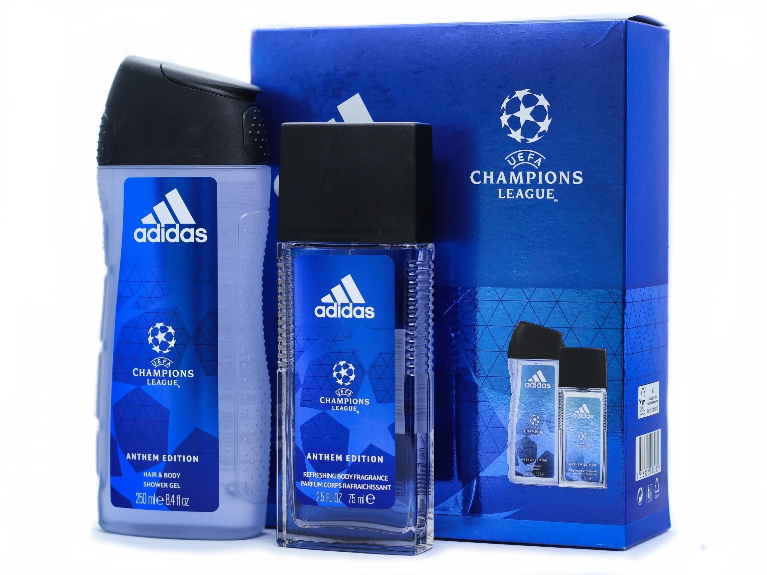 Dárková kosmetická sada ADIDAS UEFA VII Set 325 ml