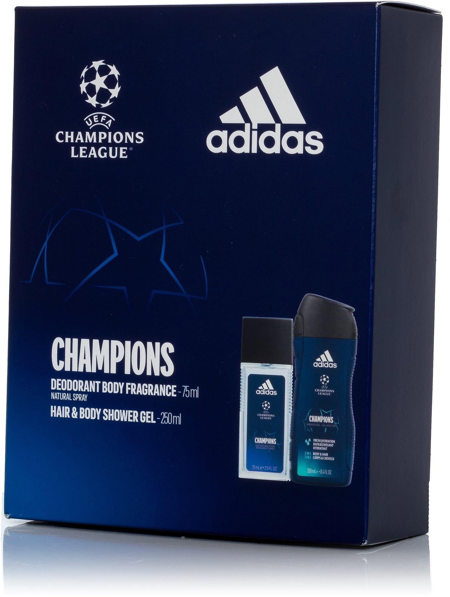 Dárková kosmetická sada ADIDAS UEFA Champions League Edition VIII Set 325 ml