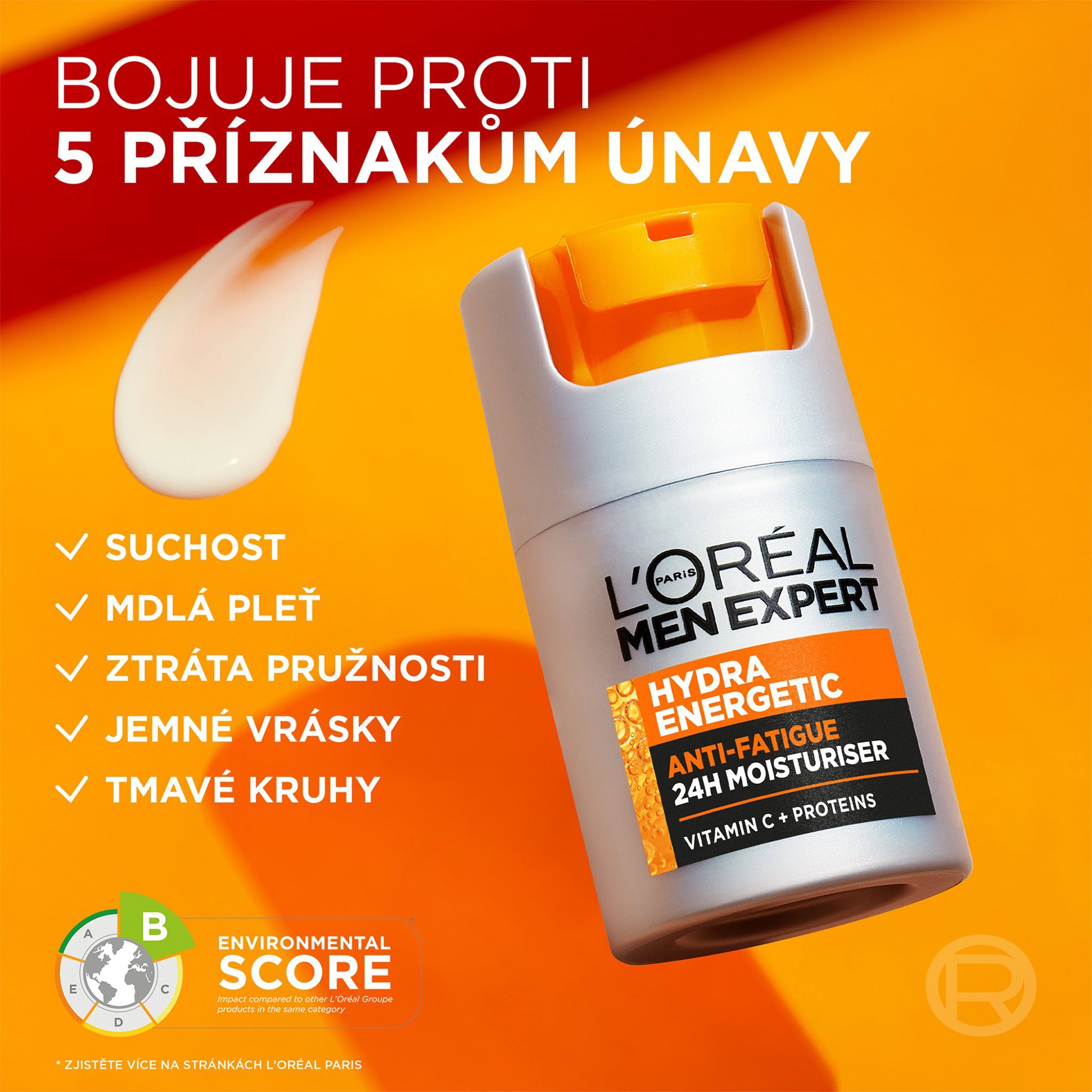 Pleťový krém L'ORÉAL PARIS Men Expert Hydra Energetic Anti-Fatigue Moisturiser 50 ml