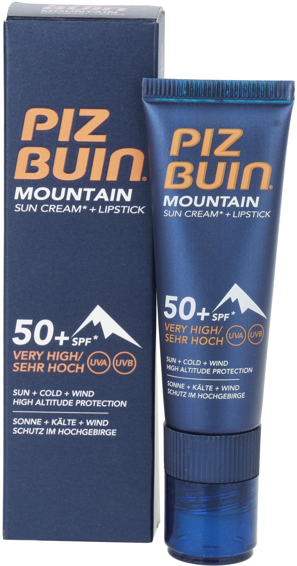 Opalovací krém PIZ BUIN Mountain Sun Cream + Stick 2in1 SPF50+