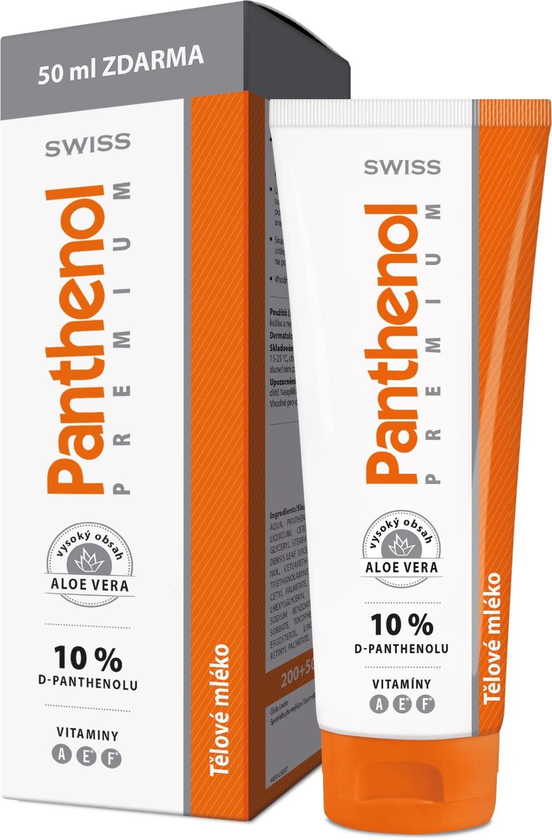 Mléko po opalování SWISS PREMIUM Panthenol 10% 250 ml