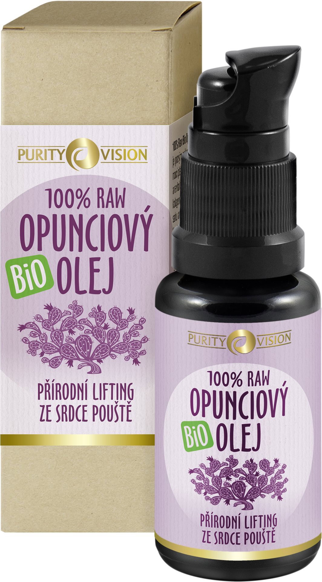 Pleťový olej PURITY VISION RAW Opunciový olej BIO 15 ml
