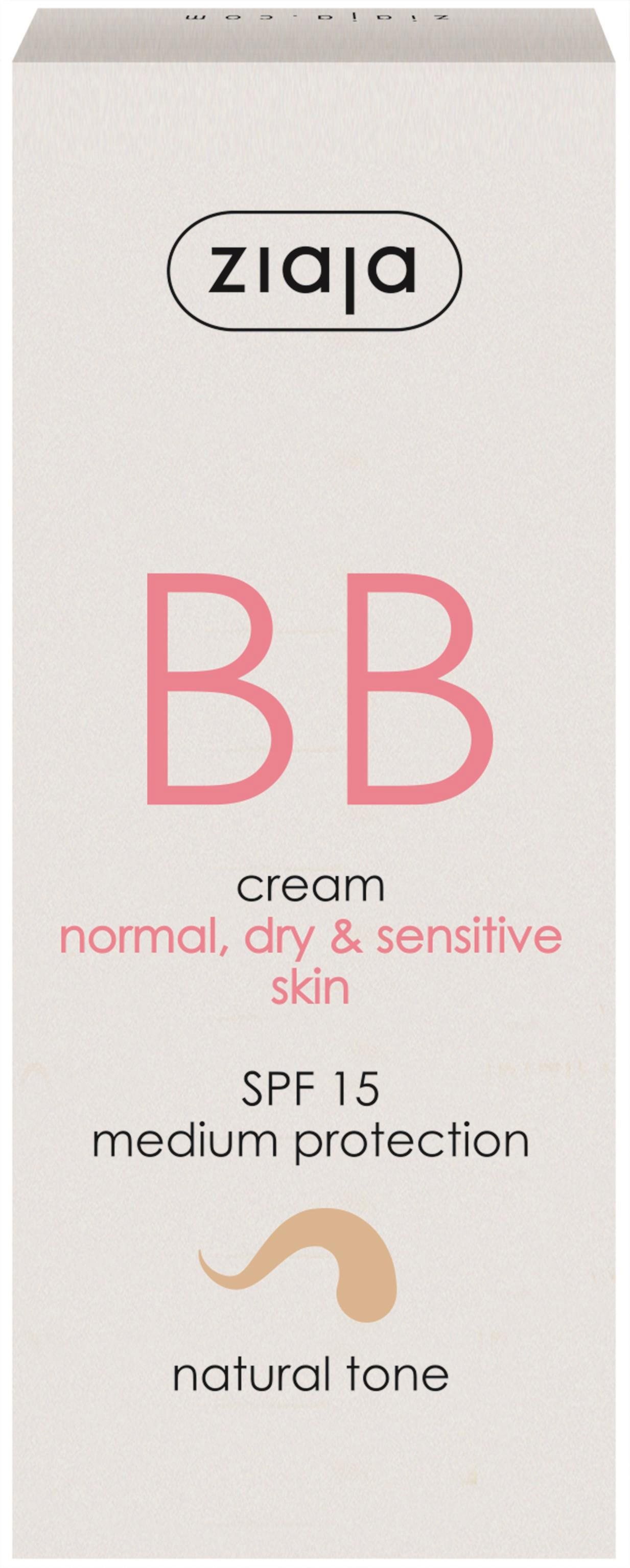 BB krém ZIAJA BB krém normální, suchá, citlivá pleť - ton přirozený SPF15 50 ml