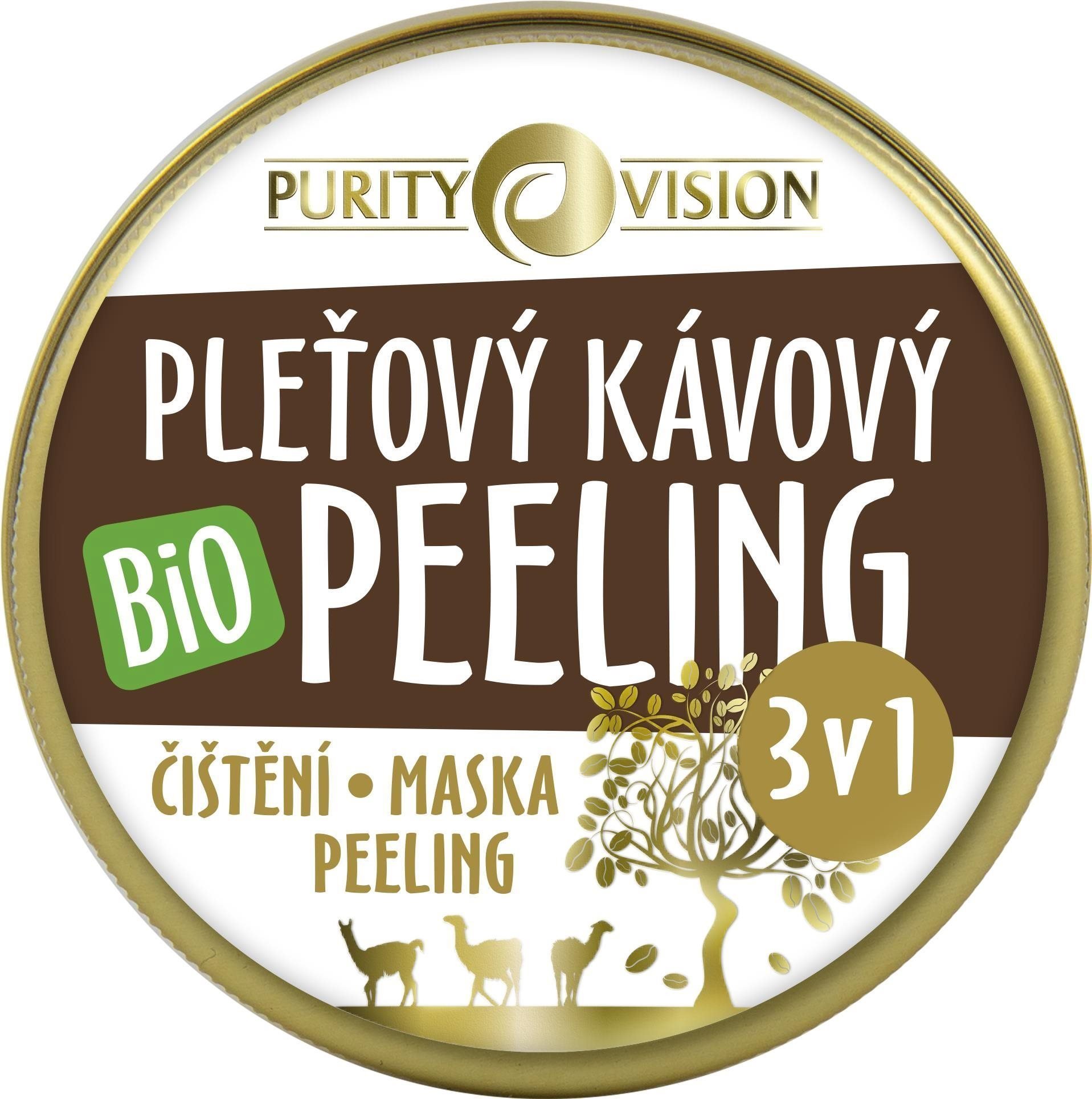 PURITY VISION Bio Kávový pleťový peeling 3v1 70 ml