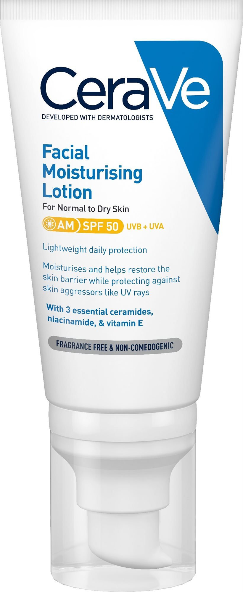 Pleťový krém CERAVE Hydratační péče o pleť SPF 50 52 ml