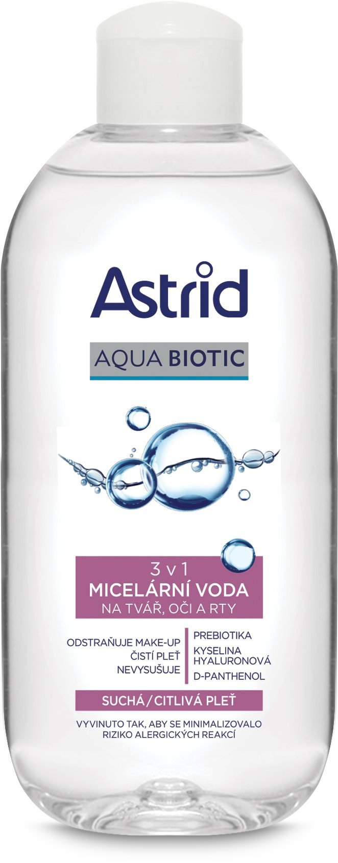 Astrid Aqua Biotic 3v1 pro suchou a citlivou pleť 400 ml
