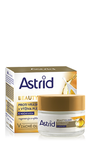 Pleťový krém ASTRID Beauty Elixir Vyživující noční krém proti vráskám