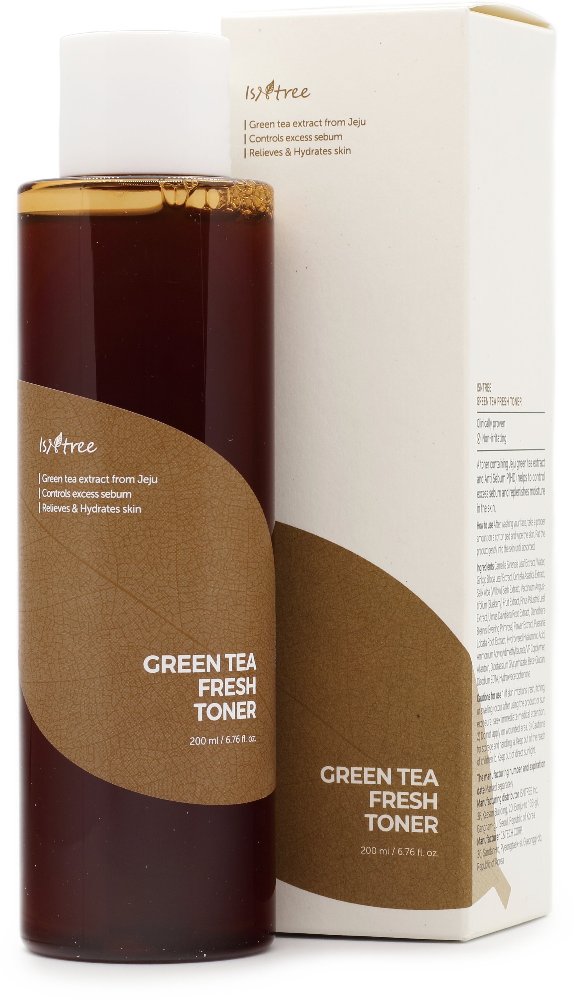 Pleťové tonikum ISNTREE Green Tea Fresh Toner 200 ml