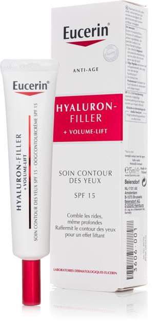 Oční krém EUCERIN Hyaluron-Filler +Volume-Lift Contorno Ojos Spf15+ 15 ml