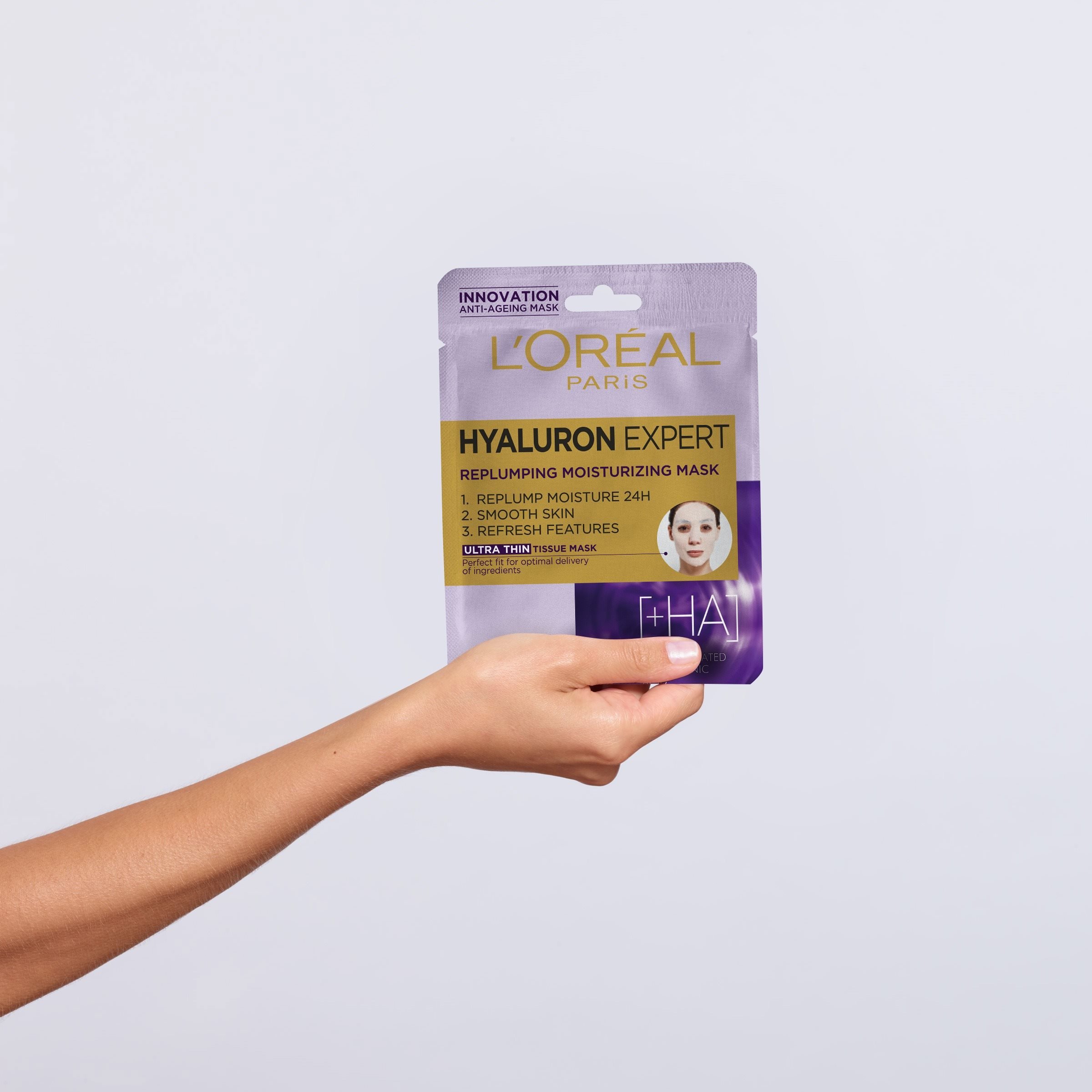 Pleťová maska L'ORÉAL PARIS Hyaluron Specialist Replumping Moisturizing Tissue Mask