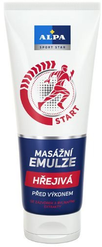 Tělový krém ALPA Masážní Emulze START Hřejivá před výkonem 210 ml