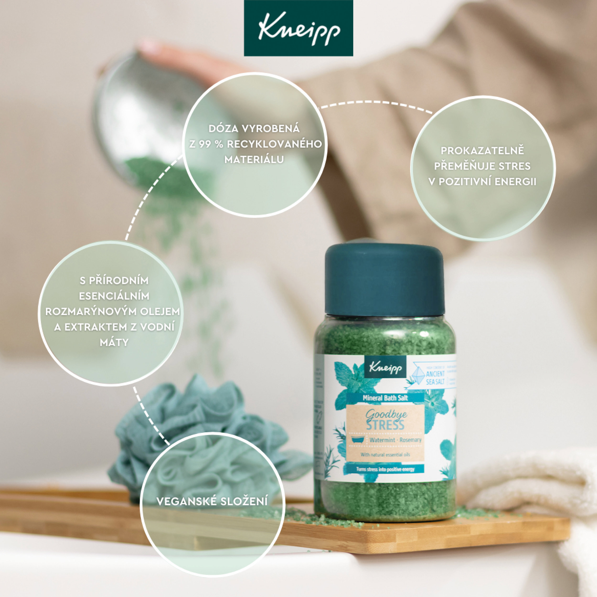 Koupelová sůl Kneipp Goodbye Stress, 500 g