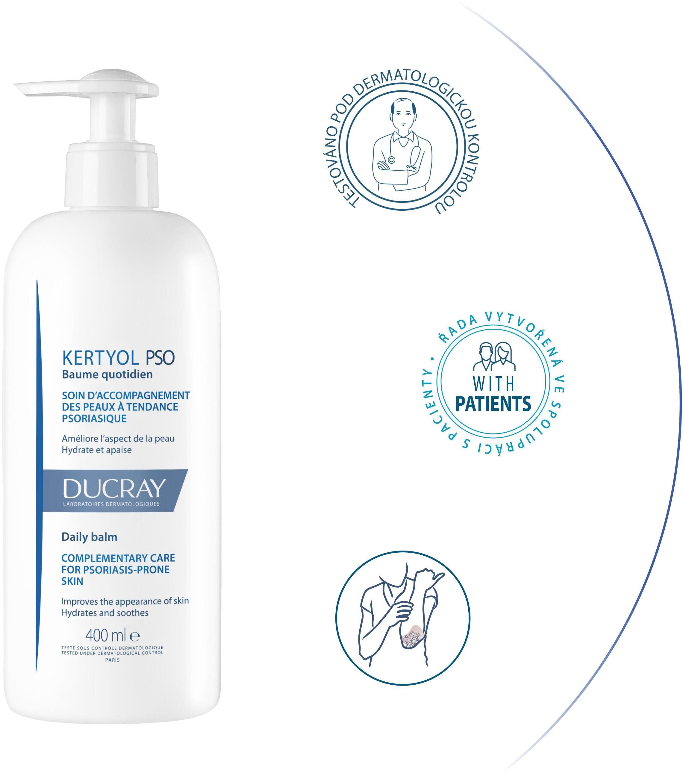 Tělový krém DUCRAY Kertyol PSO Hydratační balzám, 400ml