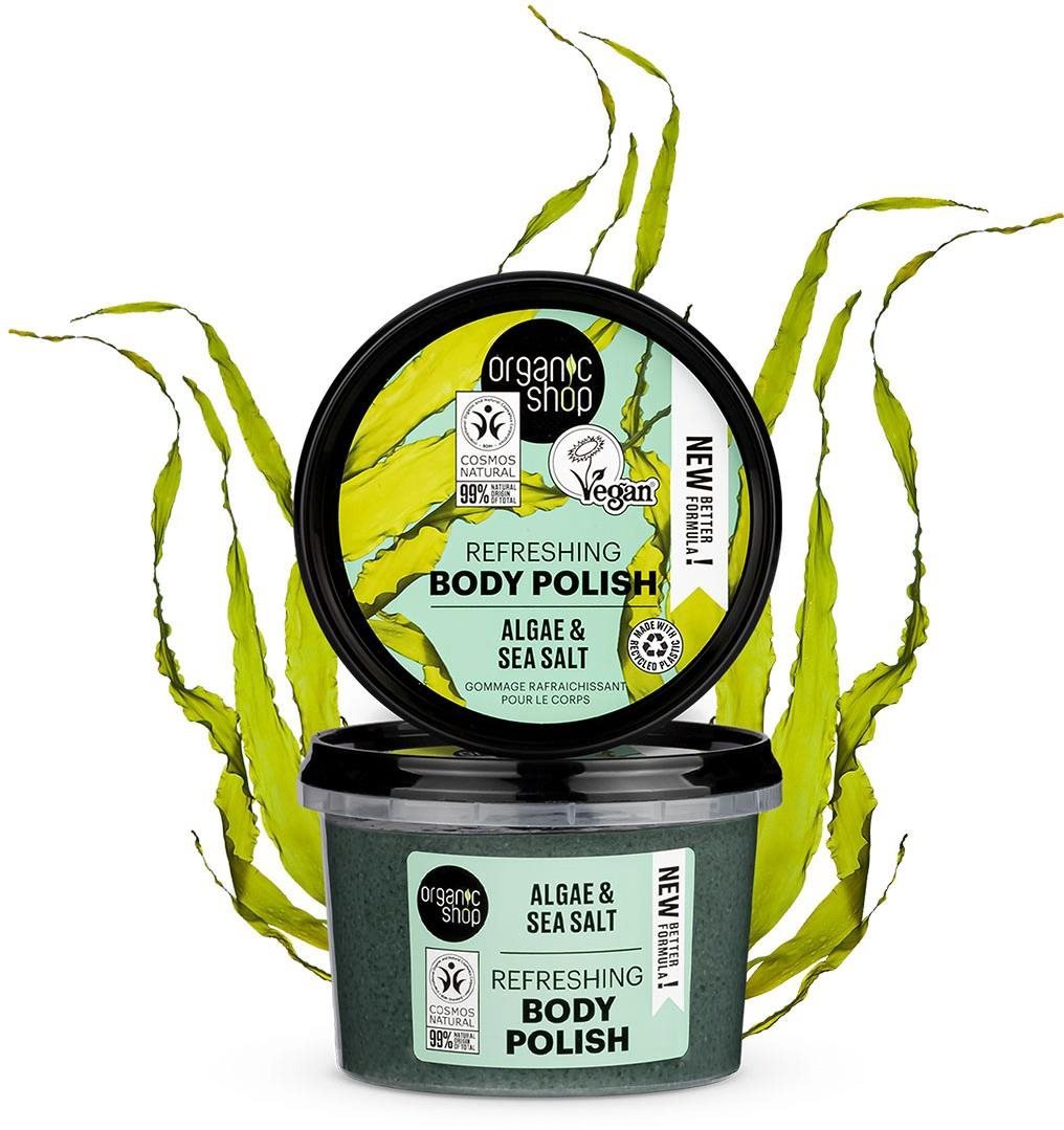 Tělový peeling ORGANIC SHOP Řasy a mořská sůl 250 ml
