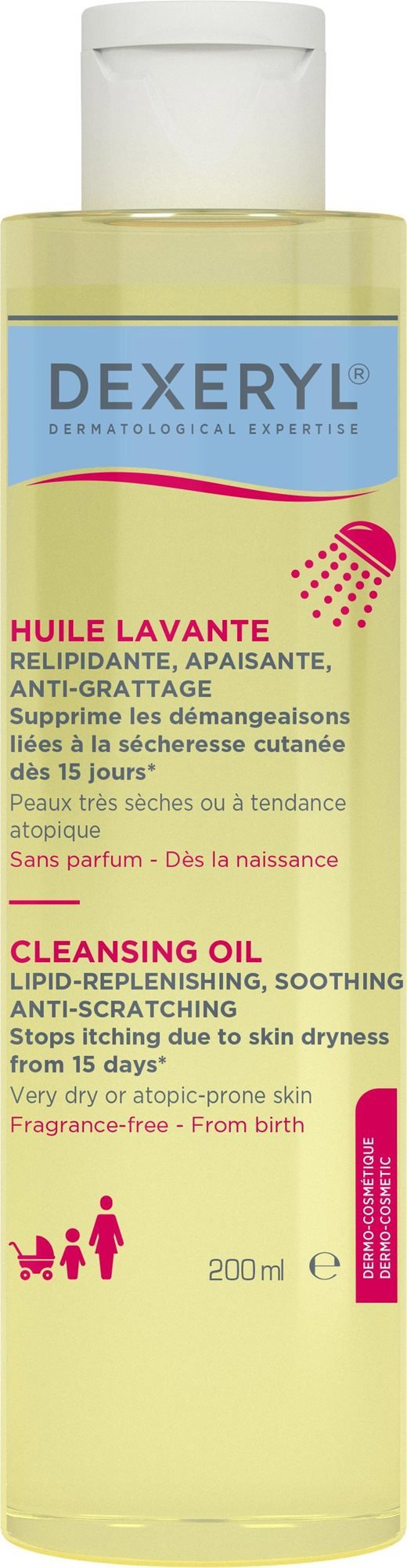 Sprchový olej DEXERYL Mycí olej 200 ml